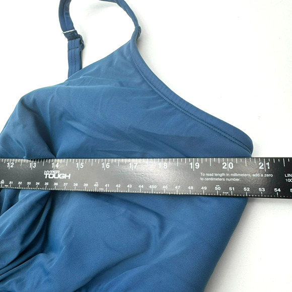 LANE BRYANT CACIQUE size 26 Blue Swim Bra Tankini‎ Top Wireless Padded Faux Wrap - Picture 6 of 6